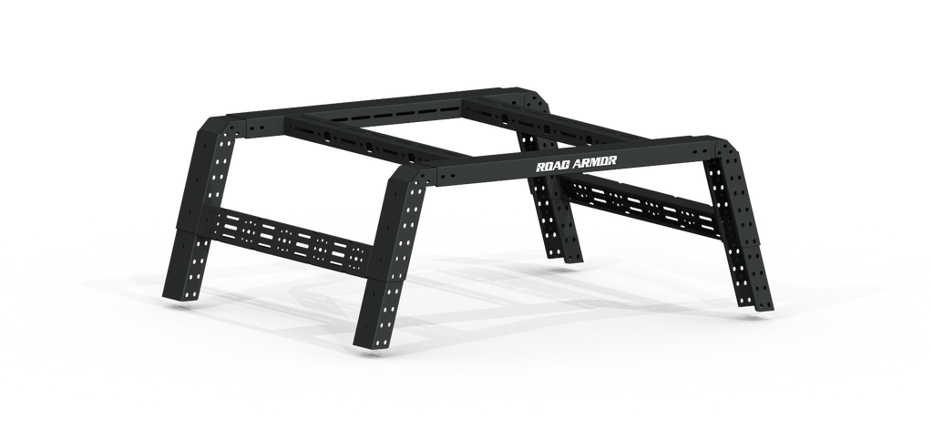 2019+ Ford Ranger Treck 5Ft. Mid-Size Truck Beds, Adjustable Bed Rack System - Bracket Kit Included  - Texture Black