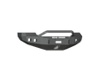 A 2005-2007 Ford F-250 Stealth Front Winch Bumper Pre-Runner Guard in textured black, featuring angular design, central bull bar, cutouts for winch/lights (Warn 16.5Ti compatible), and ROAD ARMOR branding on a transparent background.