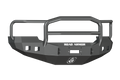 The 2005-2007 Ford F-250 Stealth Front Winch Bumper Lonestar Guard in texture black features an angular metal design, integrated grille guard, visible ROAD ARMOR logo, and multiple mounting points. Compatible with Warn 16.5Ti winch for trucks and SUVs.
