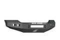 A 2011-2016 Ford F-250 Stealth Front Non-Winch Bumper in textured black metal with angular edges, ROAD ARMOR in white block letters at the top center, a stylized logo at the bottom, and isolated on a transparent background.