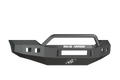 The 2011-2016 Ford F-250 Stealth Front Non-Winch Bumper Pre-Runner Guard in texture black features an angular design, robust grille guard bar, white ROAD ARMOR branding, accessory mounts, and a geometric Road Armor logo at the bottom center.