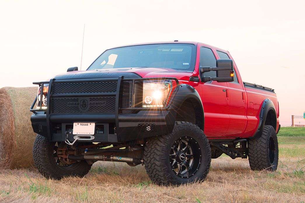 2011-2016 Ford F-250 Vaquero Front Non-Winch Bumper Full Guard - Texture Black