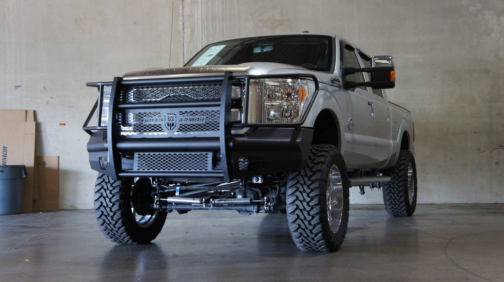 2011-2016 Ford F-250 Vaquero Front Non-Winch Bumper Full Guard - Texture Black