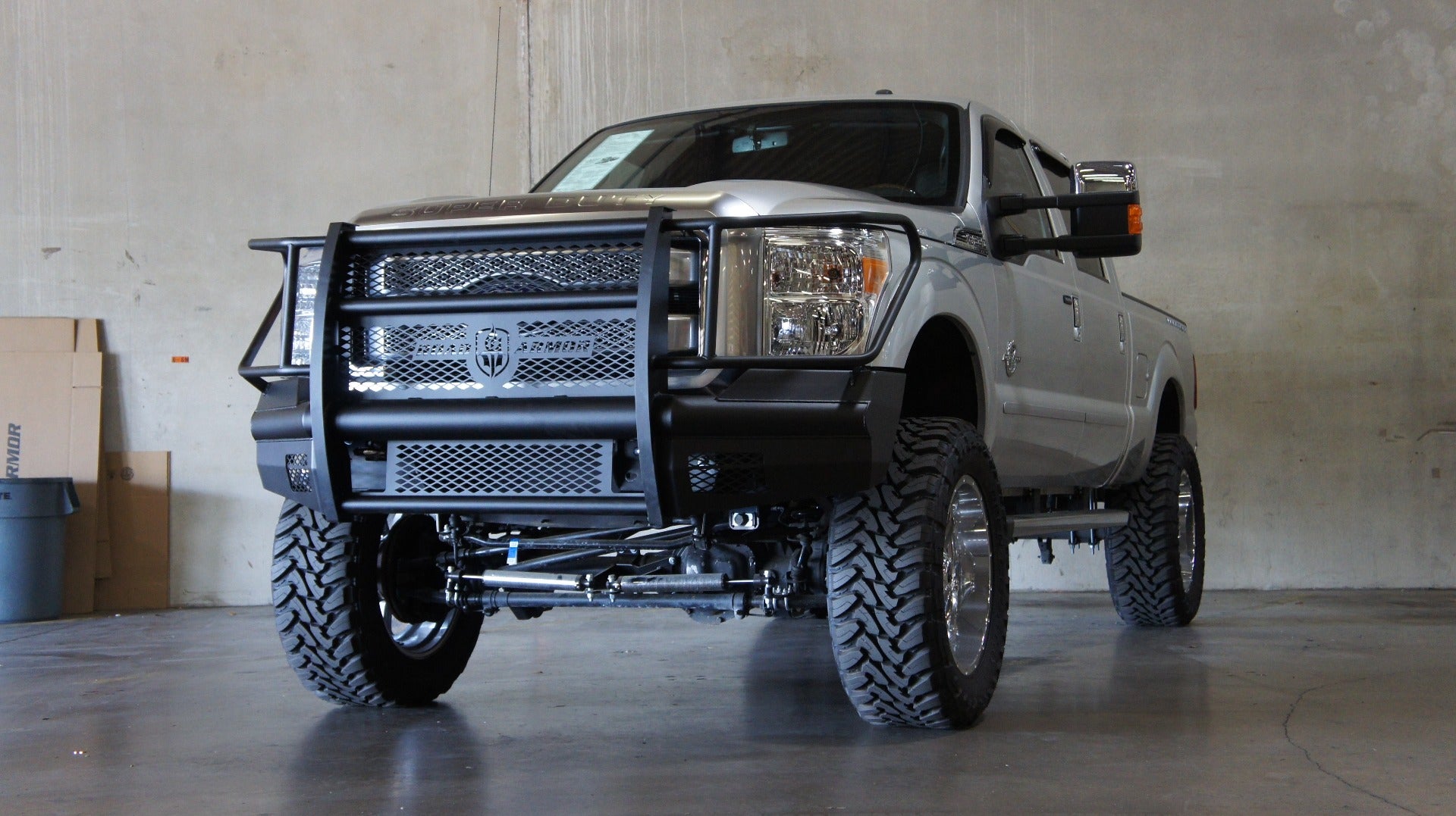2011-2016 Ford F-250 Vaquero Front Non-Winch Bumper Full Guard - Texture Black