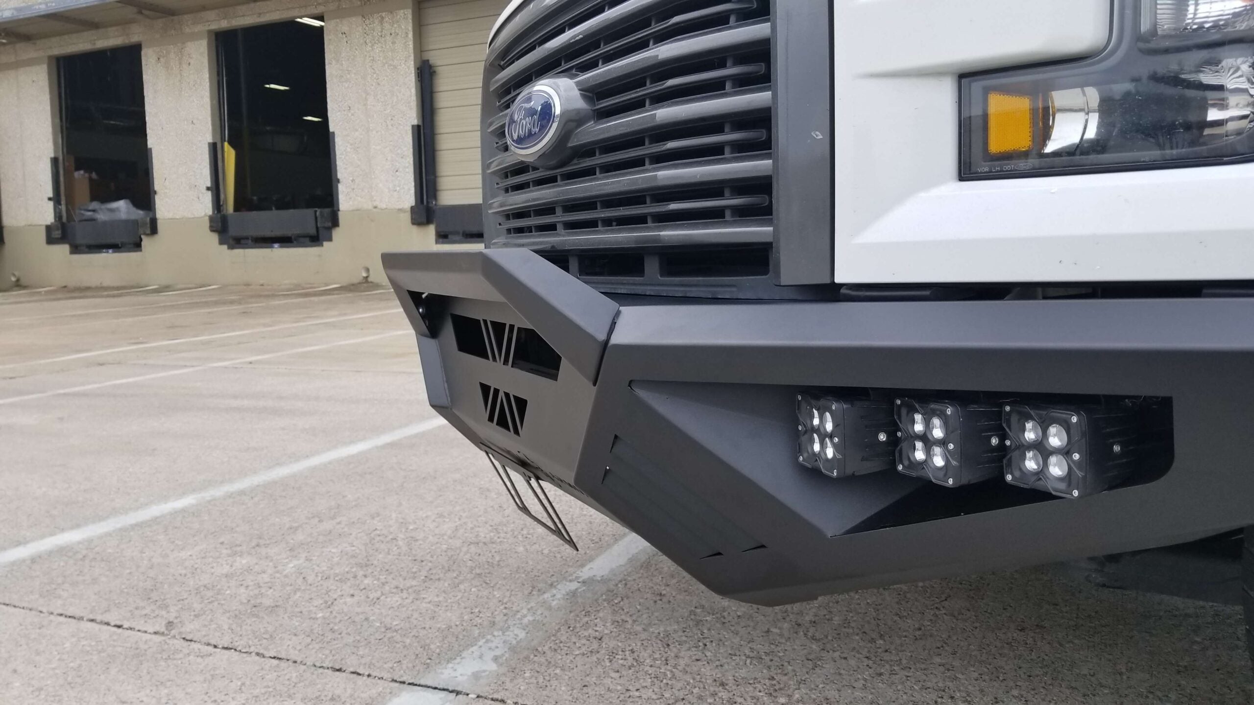 2015-2017 Ford F150 Spartan Front Bumper Bolt-On Accessory Sheet Metal Pre-Runner Guard Texture Black Road Armor