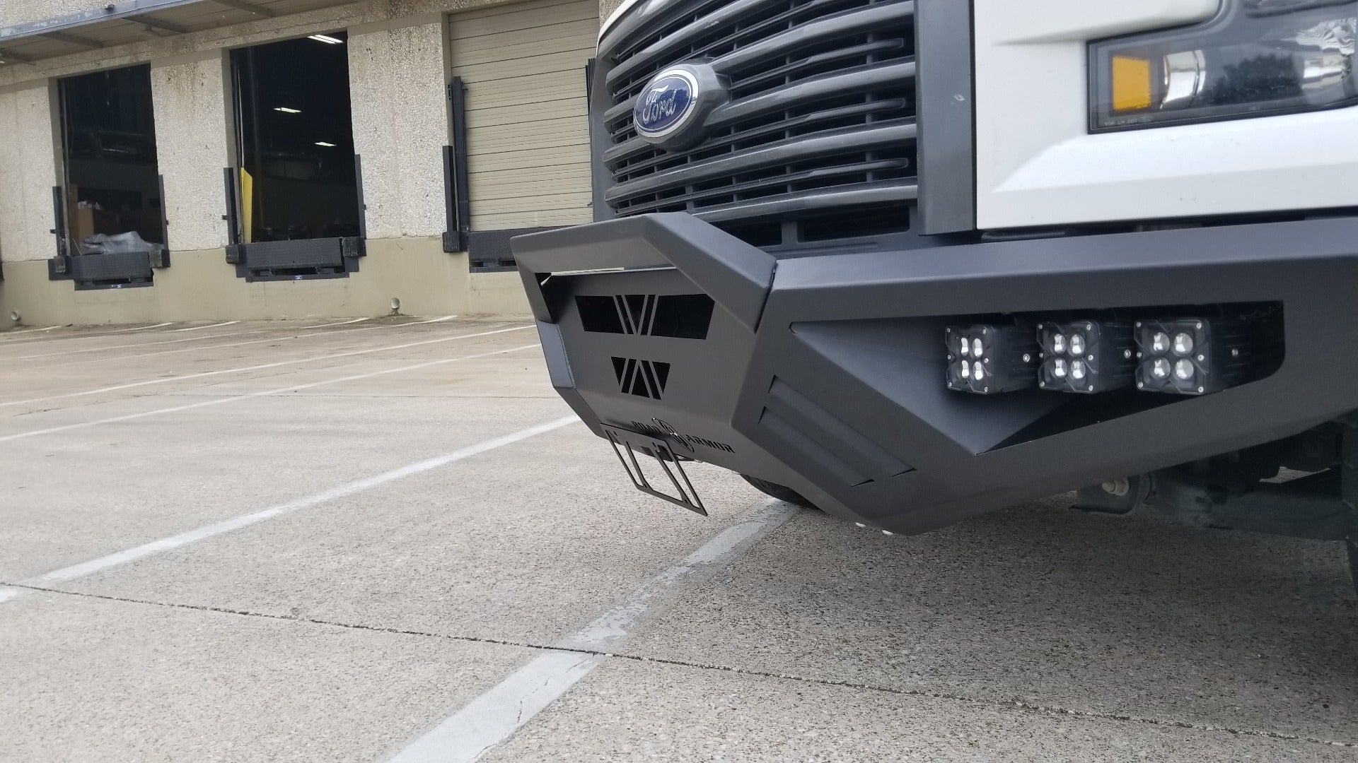 2015-2017 Ford F150 Spartan Front Bumper Bolt-On Accessory Sheet Metal Pre-Runner Guard Texture Black Road Armor