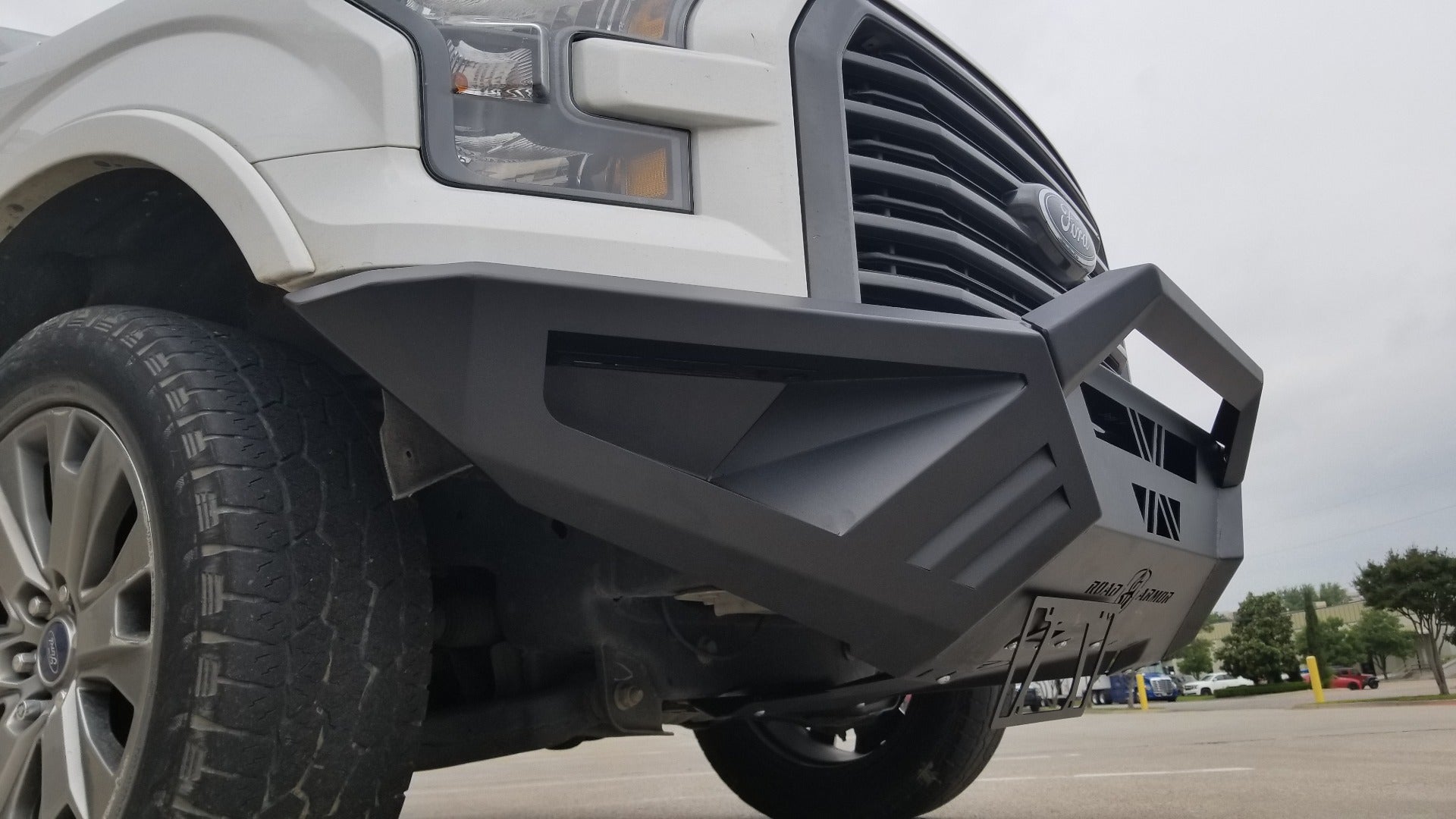 2015-2017 Ford F150 Spartan Front Bumper Bolt-On Accessory Sheet Metal Pre-Runner Guard Texture Black Road Armor