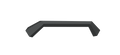 A texture black Road Armor Spartan Pre-Runner Guard for 2015-2017 Ford F150, this bolt-on sheet metal front bumper accessory features an angular, open rectangular arch shape with a flat top and slanting sides against a transparent background.