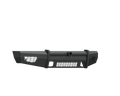 The 2015-2017 Ford F-150 Vaquero Front Non-Winch Bumper 2-In Receiver in texture black features mesh vents, angular design, reinforced ends, cutouts for airflow, a central mounting bracket, and modern styling for enhanced durability and protection.