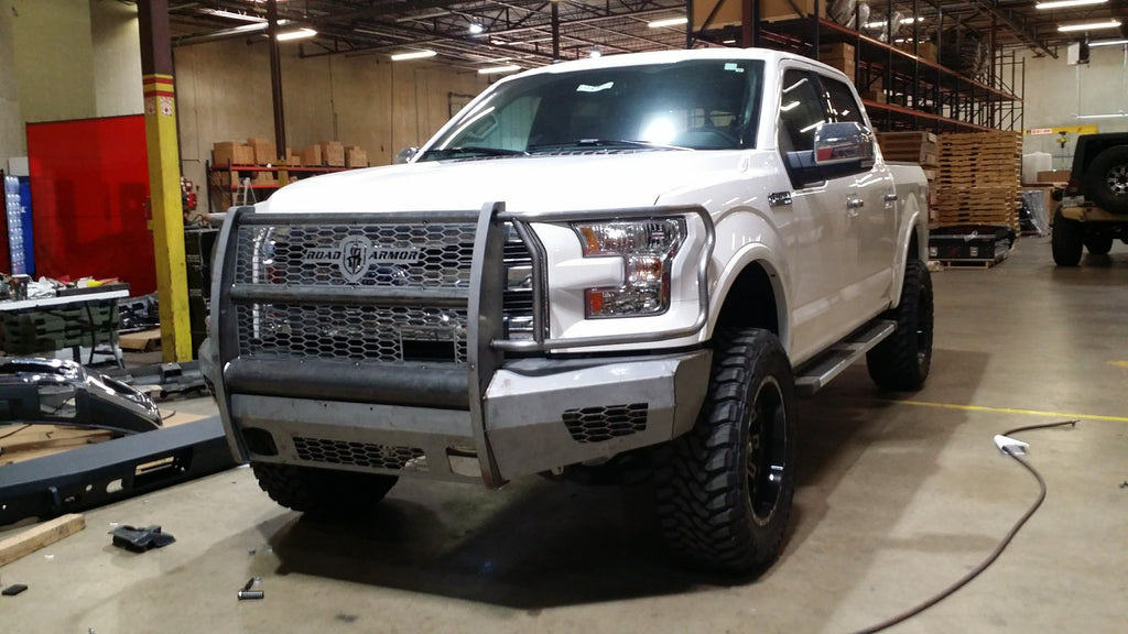 2015-2017 Ford F-150 Vaquero Front Non-Winch Bumper Full Guard - Texture Black