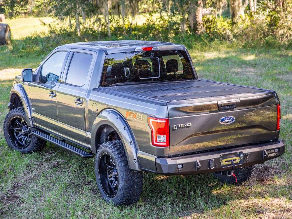 2015-2020 Ford F-150 Stealth Rear Winch Bumper - Texture Black Warn M8000 Or 9.5Xp