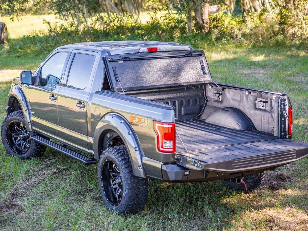 2015-2020 Ford F-150 Stealth Rear Winch Bumper - Texture Black Warn M8000 Or 9.5Xp