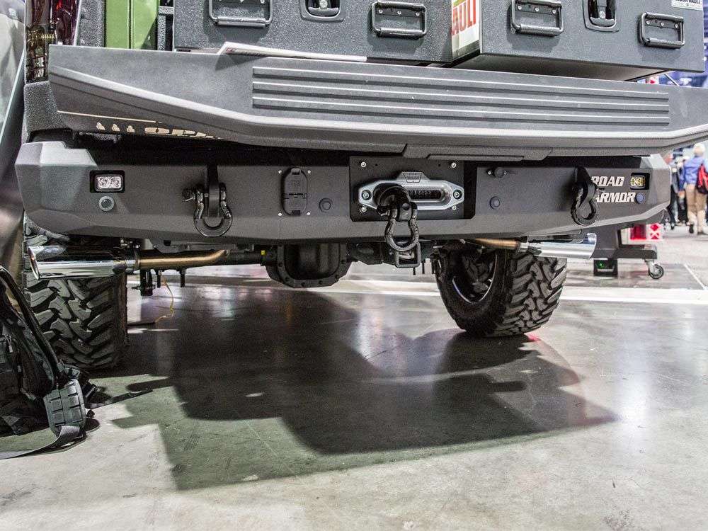 2015-2020 Ford F-150 Stealth Rear Winch Bumper - Texture Black Warn M8000 Or 9.5Xp