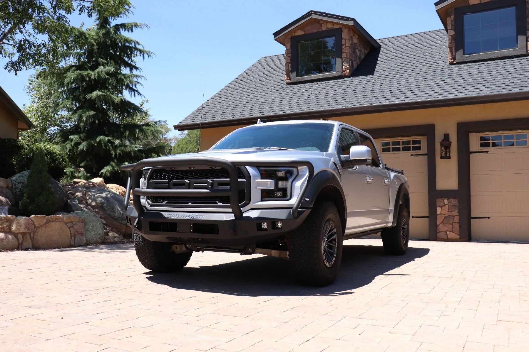 2017-2021 Ford Raptor Stealth Front Non-Winch Bumper Lonestar Guard - Texture Black