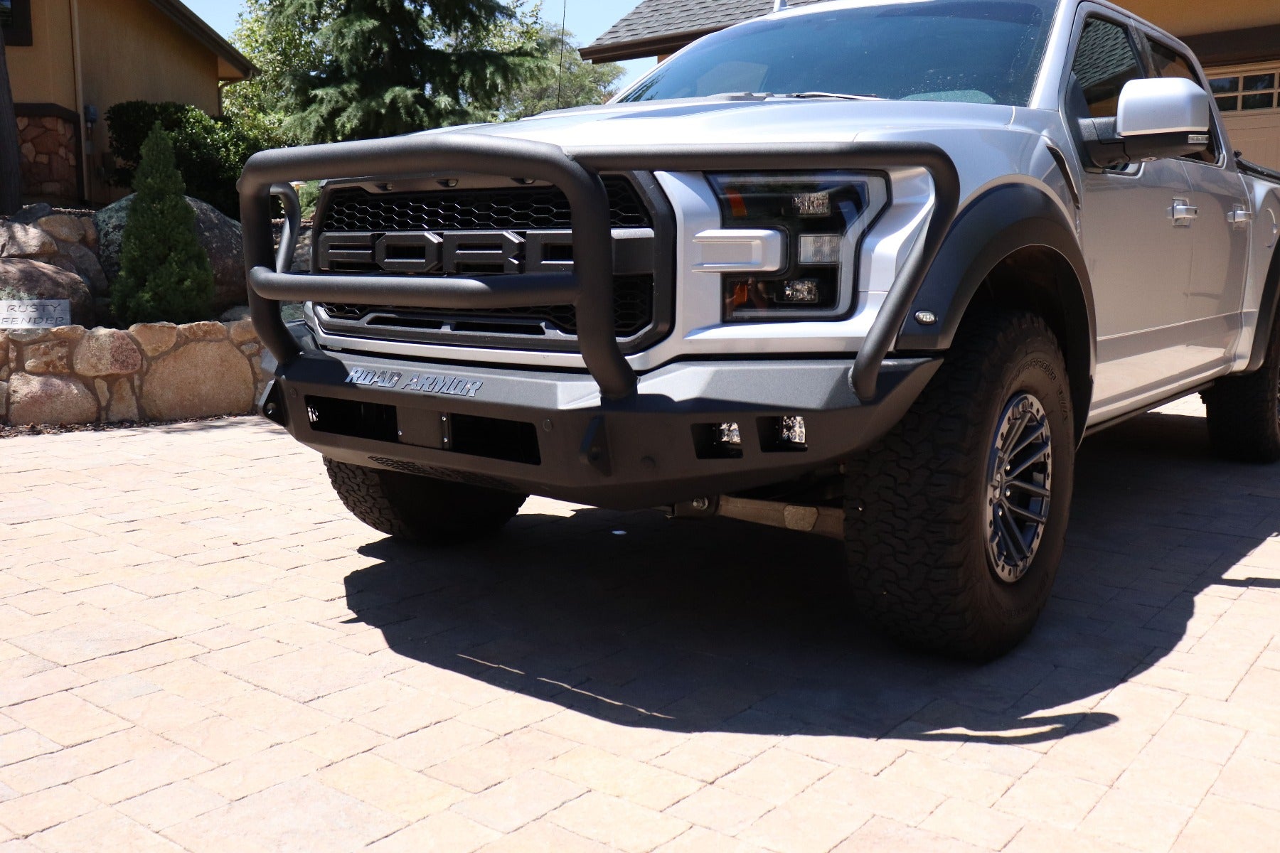 2017-2021 Ford Raptor Stealth Front Non-Winch Bumper Lonestar Guard - Texture Black