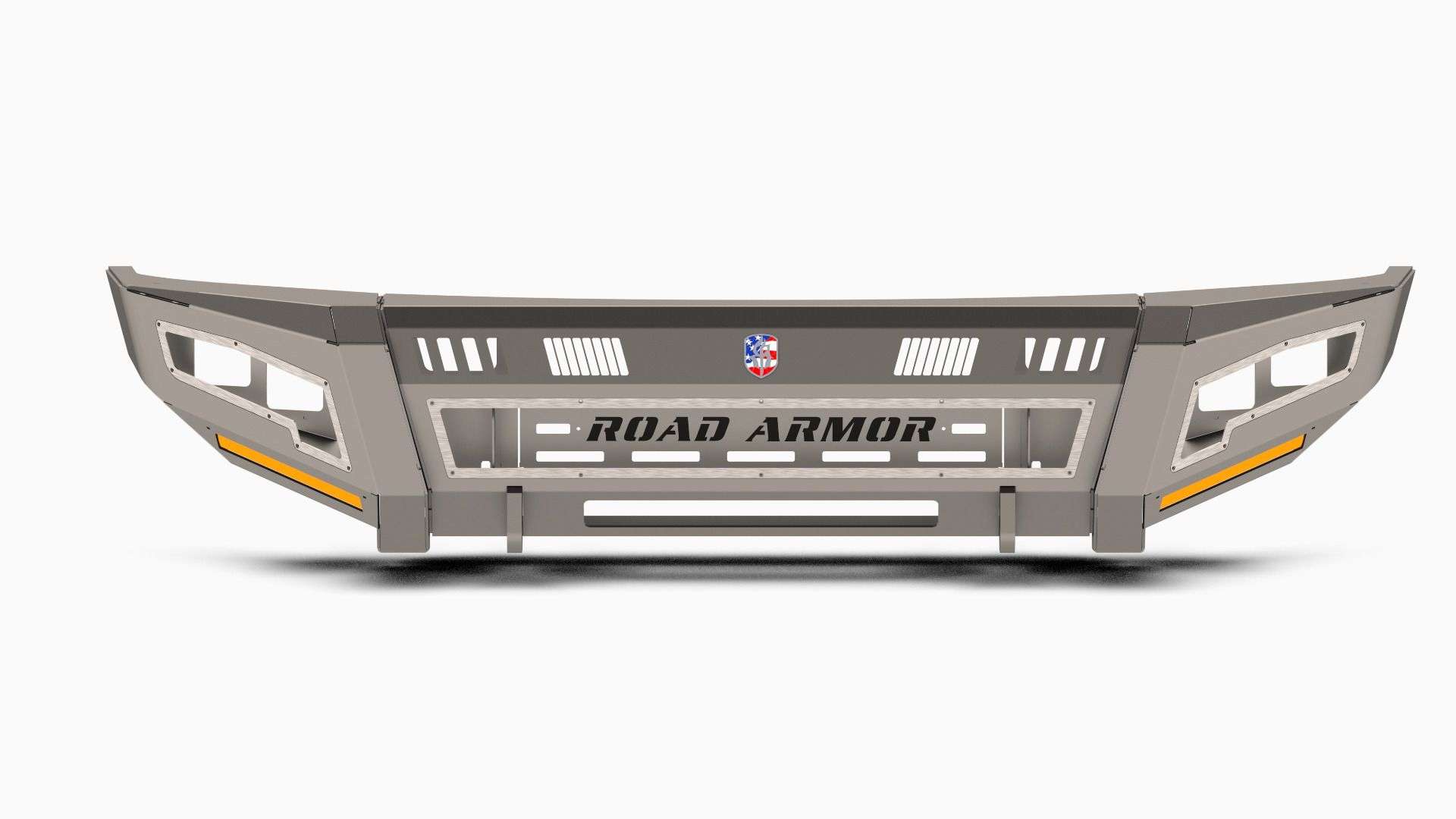 2017-2021 Ford F-250 Identity Front Bumper Full Kit Center Section Shackle|Standard End Pods|Light Pod X2 Cube|Accent Lights|Ring - Black