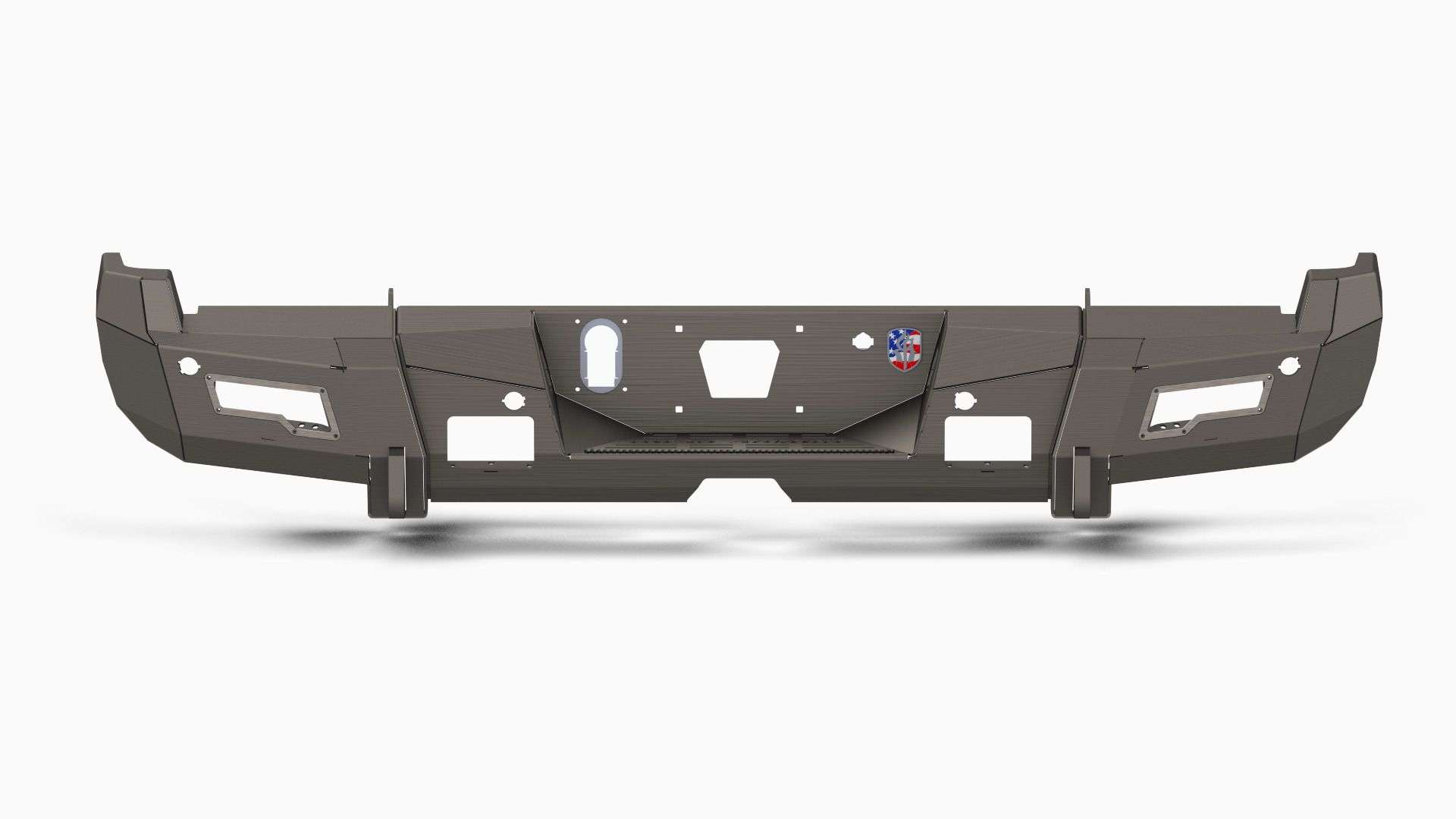 2017-2021 Ford F-250 Identity Rear Bumper Full Kit Center Section|Shackle End Pods|Ring|Accent Lights- Black