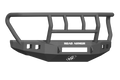 A textured black metal Stealth Wide Fender Flare front bumper for 2017+ Ford F-250 by Road Armor, featuring the Titan II Guard, angular design, multiple cutouts, and a white logo at the center.