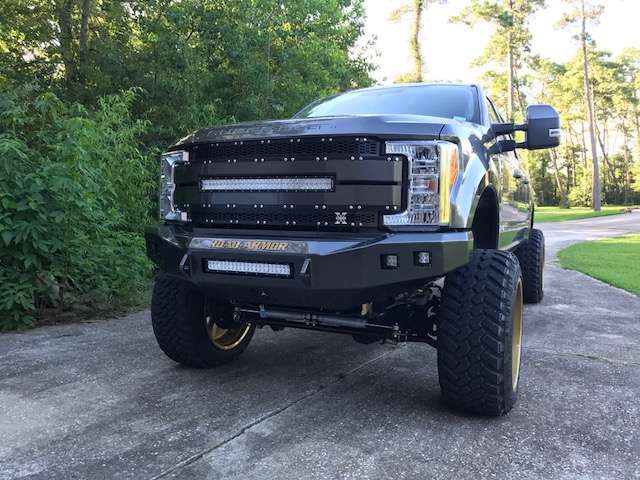 2017+ Ford F-250 Stealth Front Non-Winch Bumper - Texture Black