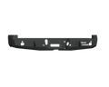A 2017+ Ford F-250 Stealth Rear Winch Bumper in textured black, designed for Warn M8000 or 9.5Xp, with angular heavy-duty steel lines, mounting holes, and ROAD ARMOR in white on the right side, displayed on a plain white background.