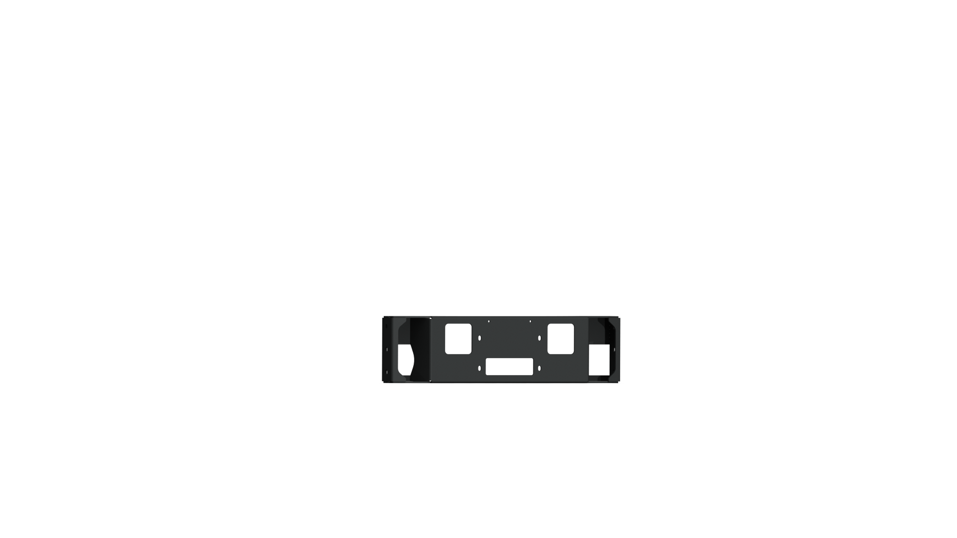 2018-2020 Ford F-150 Vaquero Front Winch Plate - Texture Black