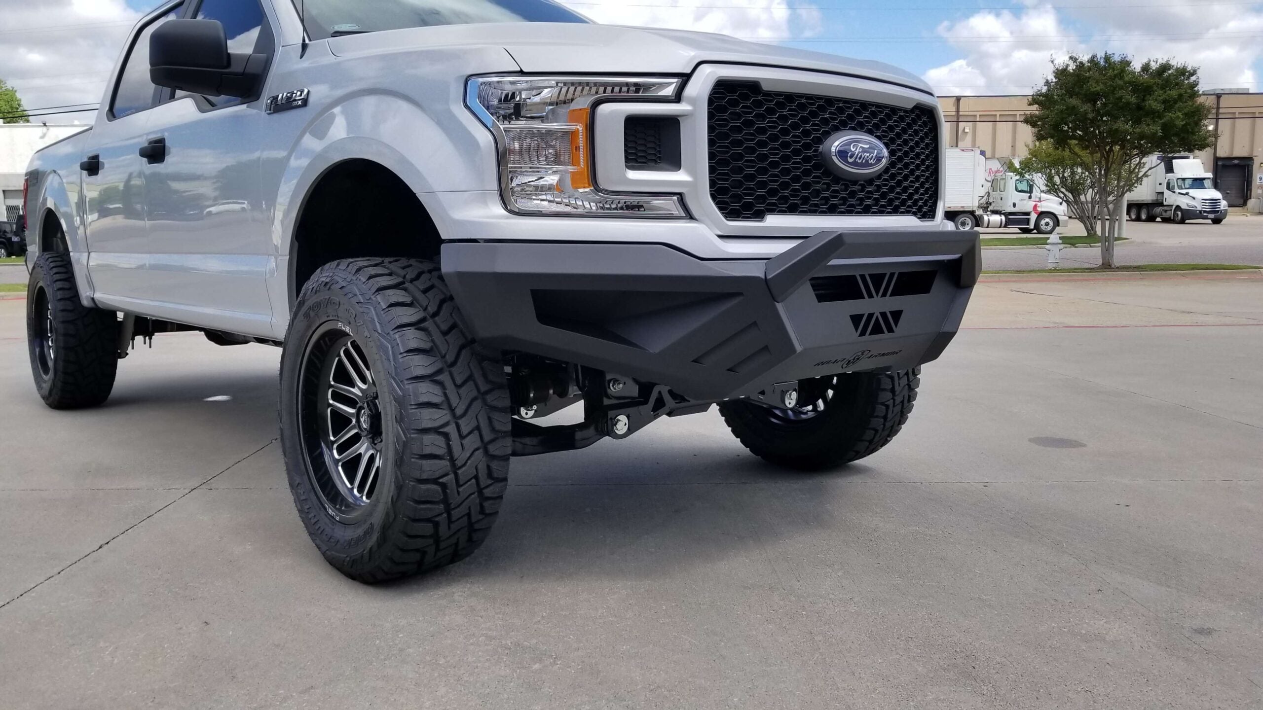 2018-2020 Ford F150 Spartan Front Bumper Texture Black Road Armor