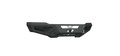 The 2018-2020 Ford F150 Spartan Front Bumper by Road Armor features a matte black, angular metal design with geometric cutouts, reinforced corners, and a stylized V. Shown isolated on white with shadow.