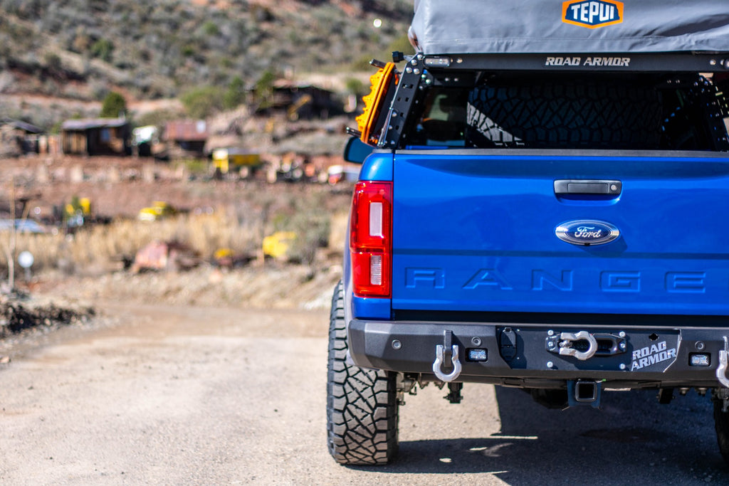2019+ Ford Ranger Stealth Rear Winch Bumper - Texture Black