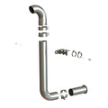 A digitally rendered image displays a Kawasaki Brute Force 650 Snorkel kit in exploded view, showing metal pipes with cylindrical and curved segments, clamps, brackets, and fasteners against a white background to illustrate assembly.