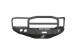 A textured black Stealth Front Winch Bumper Lonestar Guard, designed for 1999-2004 Ford F-250, with heavy-duty metal build, angular style, grille bars, two side cutouts, central logo, and off-road features; shown on transparent background.