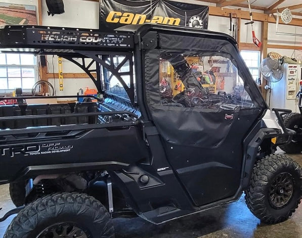 Can-Am Defender Framed Upper Soft Doors For OEM Lower Half Doors