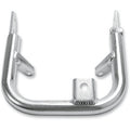 The Fat Series 1-1/4 Grab Bar for TRX 450 (2006-2009, 2012) is a sturdy, metallic U-shaped bracket with two flat side tabs and a central tab with a hole for secure mounting, designed for reliable structural attachment.