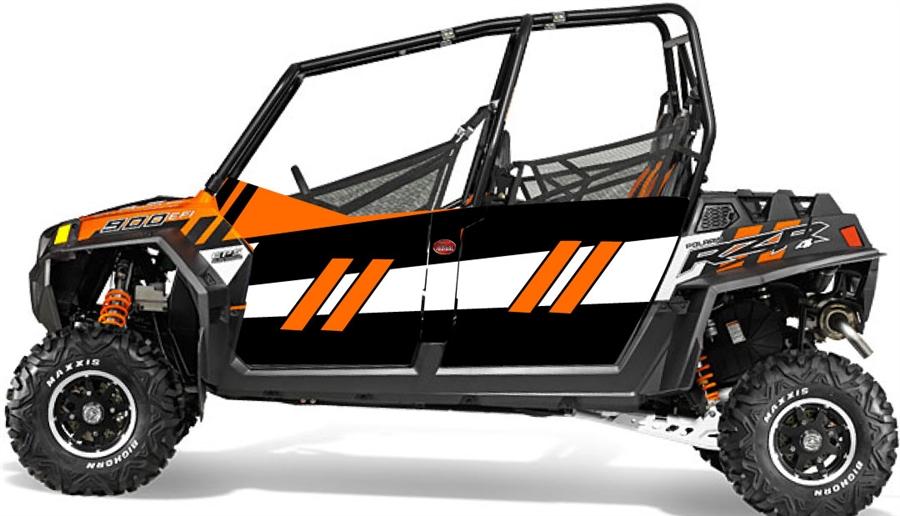 Trail Armor Genx Four Door Graphics Kit - 2014 Rzr 4 900 Eps Orange Madness Le