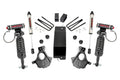 The 3.5 Inch Lift Kit for Chevy/GMC 1500 (14-18) features cast steel LCAs, Vertex/V2 shocks, black brackets, U-bolts, hardware, and black steering knuckles—all cleanly and symmetrically arranged on a white background.