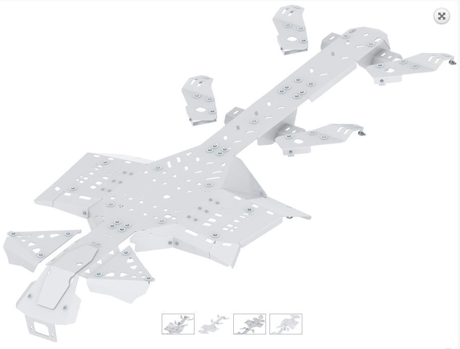 Skid plate full set (aluminium) CanAm Outlander 6x6 450 MAX