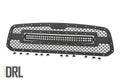 Rough Country Mesh Grille | 30" Dual Row LED | Black | Amber DRL | Ram 1500 (13-18 & Classic)