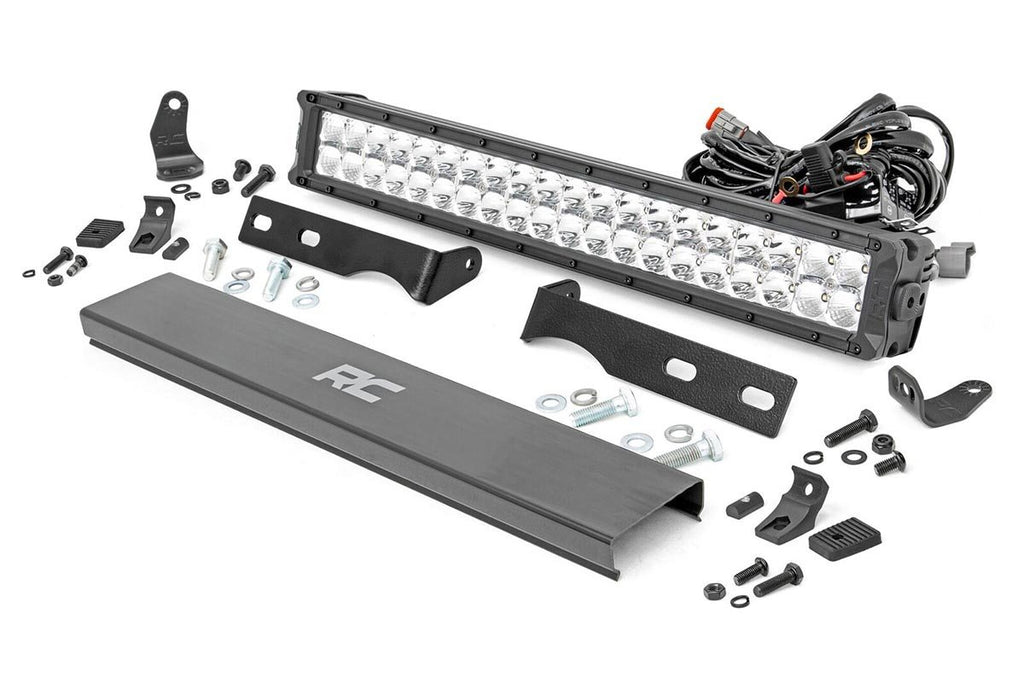 Rough Country Jeep 20in LED Bumper Kit | Chrome Series w/ Cool White DRL (11-20 WK2 Grand Cherokee)