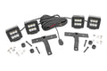 Rough Country Jeep Quad LED Light Pod Kit  - Black Series (18-21 JL / 20-21 Gladiator)