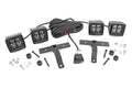 Rough Country Jeep Quad LED Light Pod Kit - Black Series w/ White DRL (18-22 JL / 20-22 Gladiator)