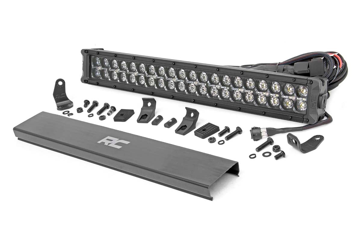 Rough Country Black Series LED Light | 20 Inch | Dual Row | Amber DRL
