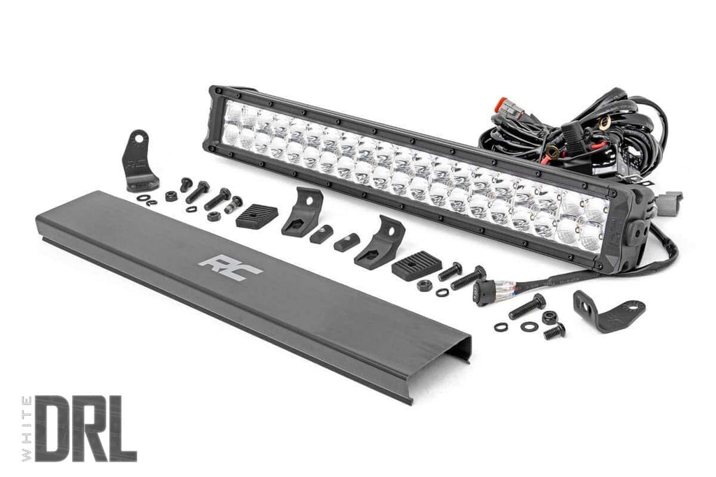 Rough Country Chrome Series LED Light | 20 Inch | Dual Row | White DRL