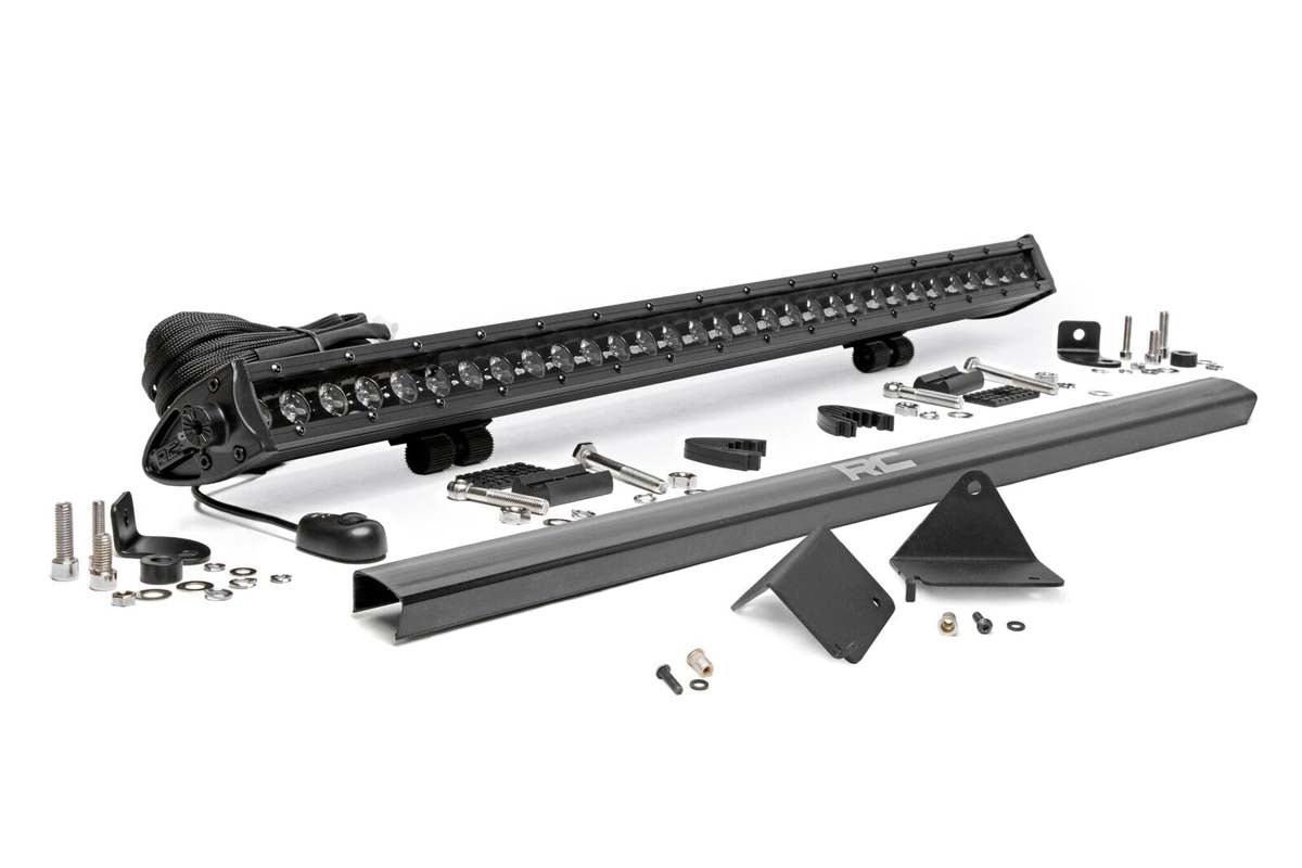 Rough Country LED Light | Under Bed | 30" Black Single Row | Can-Am Defender (16-22)