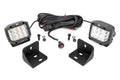 Rough Country LED Light | Rear Cab Mount | 3" Chrome Pair | Wide Angle | Can-Am Defender (16-22)