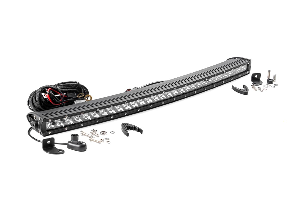 Rough Country Chrome Series LED | 30 Inch Light| Curved Single Row