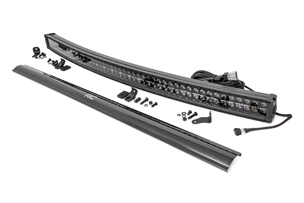 Rough Country Black Series LED | 50 Inch Light| Curved Dual Row | White DRL