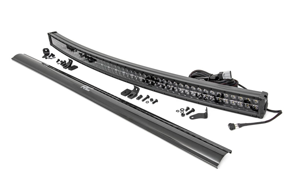 Rough Country Black Series LED | 54 Inch Light| Curved Dual Row | White DRL