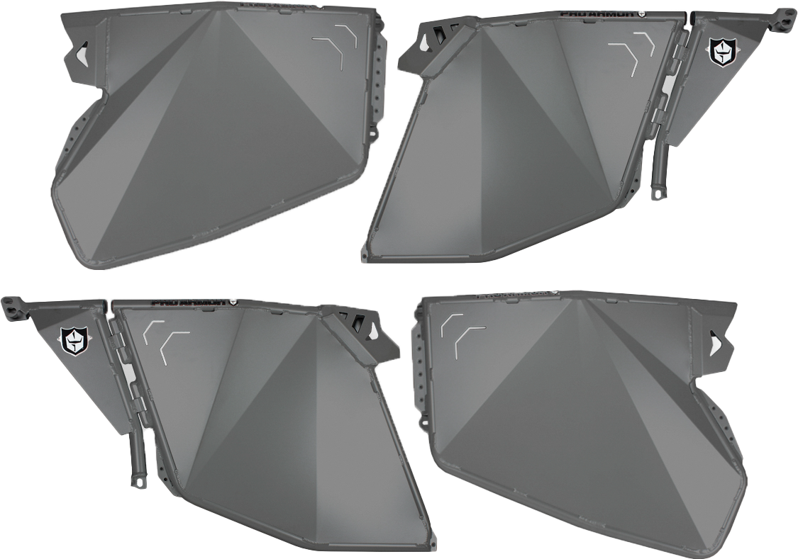 Pro Armor Traditional Half Doors Titanium Metallic 2014-20 Polaris Rzr Pro Xp 4 1000/Turbo