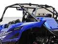 A close-up of the Yamaha YXZ 2019 Rear Shield-Tinted-GP (with slots for OEM GYT harness) installed, highlighting rear protection, rugged design, and tinted finish on a Yamaha side-by-side off-road vehicle.
