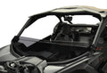 A close-up of a Can Am Maverick X-3 (2017+) off-road vehicle in black, featuring two bucket seats, steering wheel, and a dark tint short shield-GP at the front. The rugged design and angular roof stand out against the plain white background.