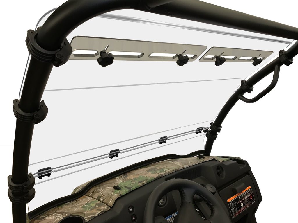Kawasaki Mule Sx 2017 Hinged Windshield W/Upper Vents-Hard Coated Scratch Resistant New Offering 2017+